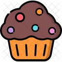 Pastel Cupcake Celebracion Icon