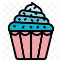 Pastel Magdalena Muffin Icon