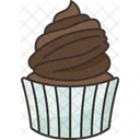 Cupcake Pastel Cacao Icono