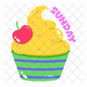 Cupcake Muffin Postre De Fiesta Icono