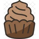 Cupcake Chocolate Panaderia Icono