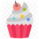 Cupcake Pastel Favorito De Los Ninos Icono