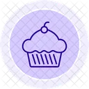 Icono De Linea De Cupcakes Icono