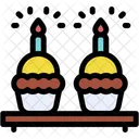 Cupcakes Fiesta Pasteles Icono