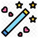 Magic Wand Heart Icon