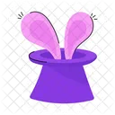 Rabbit Trick Magic Hat Magic Cap Icon