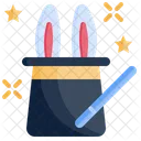 Magic Hat Magician Hat Rabbit Icon