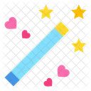 Magic Wand Heart Icon