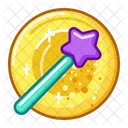 Magic wand gold  Icon