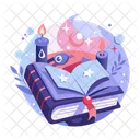 Magical Book Witchcraft Mystical Icon