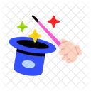 Magical Hat Magical Cap Magic Stick Icon