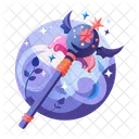 Magical Wand Stick Witchcraft Icon