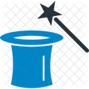 Hat Magic Trick Magic Wand Icon