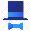 Magician Hat And Bow Tie  Icon