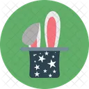 Magician Hat Magic Wand Magician Cap Icon
