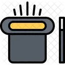 Magician Hat Magician Cap Magic Wand Icon