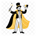 Magician Performer Circus Character Icon
