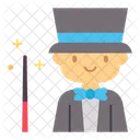 Magician Showman Entertainer 아이콘