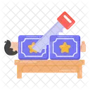 Magic Trick Magician Sawing Box Magic Saw Icône