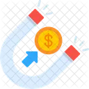 Magnet Dollar Money Attract Icon