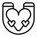 Magnetisch Herzen Anziehung Symbol