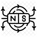 Field Flux Magnetism Icon