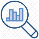 Data Analytics Magnifier Graph Icon