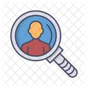 Magnifier Search Person Icon