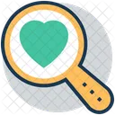Magnifier Heart Like Icon