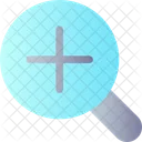 Magnifier and plus  Icon