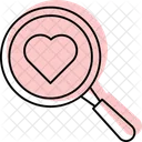 Magnifier Heart Search Icon