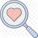 Magnifier Heart Search Icon