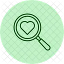 Magnifier Heart Search Icon