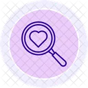 Magnifier Heart Search Icon
