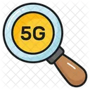 Magnifier 5 G Network Icon