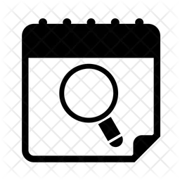 Magnifier on calendar  Icon