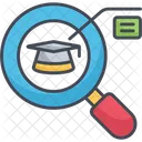 Magnify Mortarboard  Icon