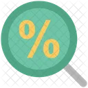 Magnifying Glass Percent Icon