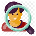 Magnifying Glass People Icon