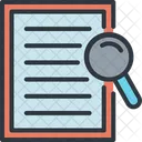 Magnifying File Paper Icon
