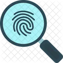 Magnifying Glass Fingerprint Icon