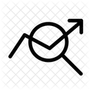 Magnifying chart up  Icon
