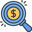 Magnifying Glass Money Investment Icon