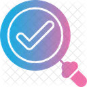 Magnifying Glass Tick Check Icon
