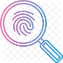 Fingerprint Magnifying Glass Security Icon