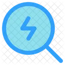 Magnifying Glass Thunder Search Energy Symbol
