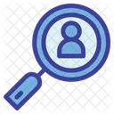 Magnifying Glass Loupe Hiring Icon