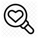 Magnifying Glass Discovery Find Love Icon