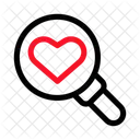 Magnifying Glass Discovery Find Love Icon