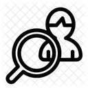Magnifying Glass Person Search Icon